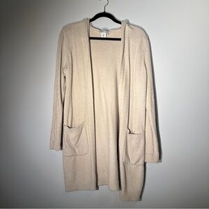 Rachel Zoe Womens Beige Hooded Cardigan Very Soft Long Sleeve. Size Medium